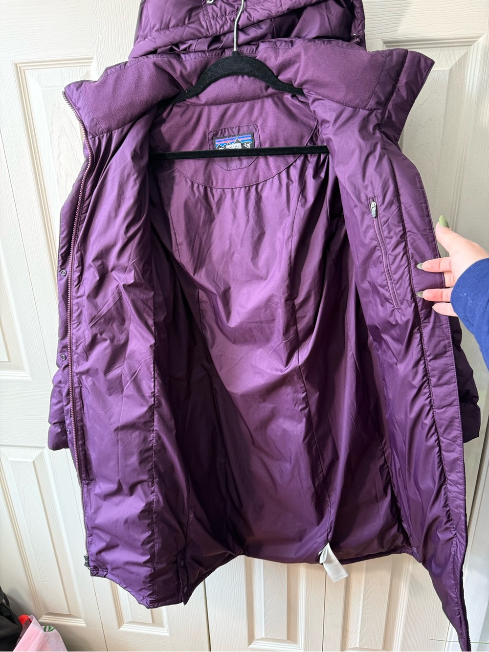 Patagonia Down With It Parka Dark Plum Purple 600 Fill Down Womens Size XS - Picture 3 of 14